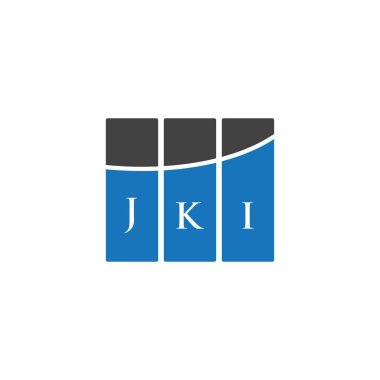 JKI letter logo design on WHITE background. JKI creative initials letter logo concept. JKI letter design.