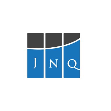 Beyazların arka planında JNQ harfi logo tasarımı. JNQ yaratıcı harflerin baş harfleri logo kavramı. JNQ harf tasarımı.