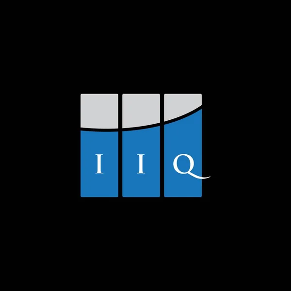 Diseño Del Logotipo Letra Iiq Sobre Fondo Blanco Iiq Iniciales — Vector de stock
