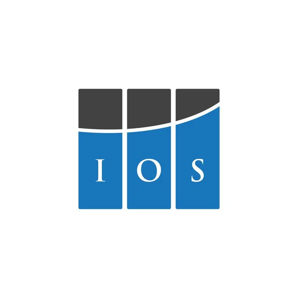 Ios Letter Logo Design White Background Ios Creative Initials Letter — Archivo Imágenes Vectoriales