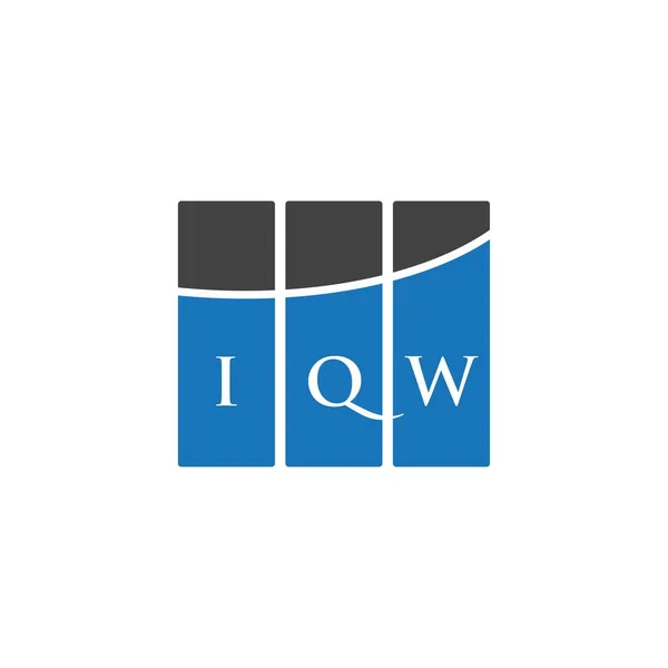 Diseño Del Logotipo Letra Iqw Sobre Fondo Blanco Iqw Iniciales — Vector de stock