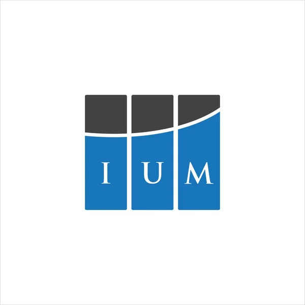 Projekt Logo Litery Ium Białym Tle Ium Twórcze Inicjały Litera — Wektor stockowy