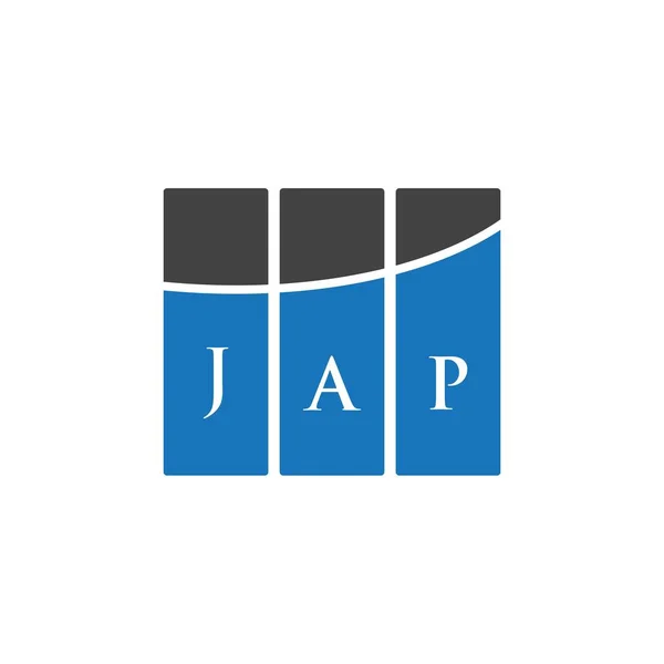 Jap Brev Logotyp Design Vit Bakgrund Jap Kreativa Initialer Brev — Stock vektor