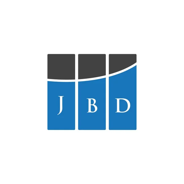 白い背景にJbdの文字のロゴデザイン Jbdクリエイティブイニシャルレターロゴコンセプト Jbdレターデザイン — ストックベクタ