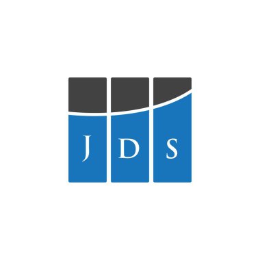 Beyaz arka planda JDS mektup logosu tasarımı. JDS yaratıcı harflerin baş harfleri logo kavramı. JDS harf tasarımı.