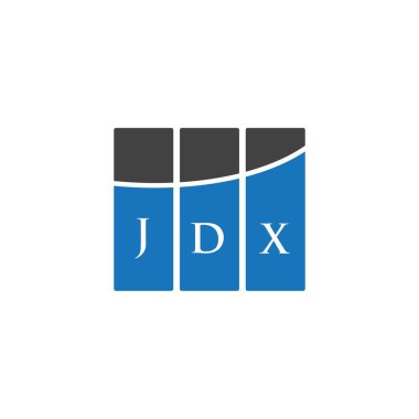 Beyaz arka planda JDX harfli logo tasarımı. JDX yaratıcı harflerin baş harfleri logo kavramı. JDX harf tasarımı.