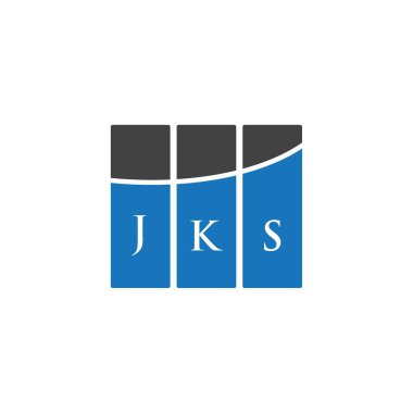 Beyaz arka planda JKS harfi logo tasarımı. JKS yaratıcı harflerin baş harfleri logo kavramı. JKS harf tasarımı.