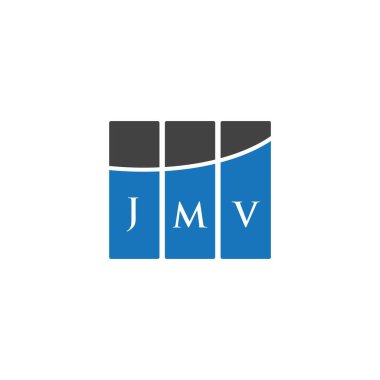 Beyazların arka planında JMV harf logosu tasarımı. JMV yaratıcı harflerin baş harfleri logo kavramı. JMV harf tasarımı.