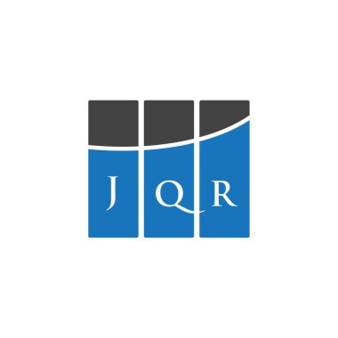 Beyaz arka planda JQR harf logosu tasarımı. JQR yaratıcı harflerin baş harfleri logo kavramı. JQR harf tasarımı.