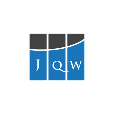 Beyaz arkaplanda JQW harf logosu tasarımı. JQW yaratıcı harflerin baş harfleri logo kavramı. JQW harf tasarımı.