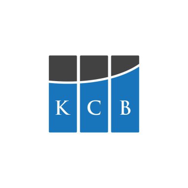 Beyazların arka planında KCB harfi logo tasarımı. KCB yaratıcı harflerin baş harfleri logo kavramı. KCB harf tasarımı.