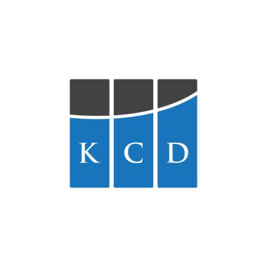 Beyazların arka planında KCD harfi logo tasarımı. KCD yaratıcı harflerin baş harfleri logo kavramı. KCD harf tasarımı.