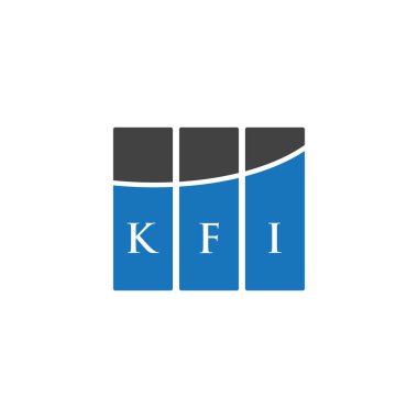 Beyaz arka planda KFI harf logosu tasarımı. KFI yaratıcı harflerin baş harfleri logo kavramı. KFI harf tasarımı.