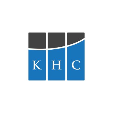 Beyazların arka planında KHC harf logosu tasarımı. KHC yaratıcı harflerin baş harfleri logo kavramı. KHC harf tasarımı.