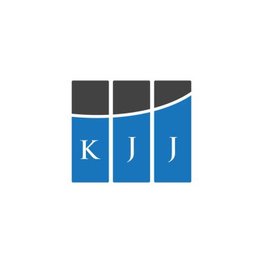 KJJ harf logosu dizaynı Beyaz arka planda. KJJ yaratıcı harflerin baş harfleri logo kavramı. KJJ harf tasarımı.
