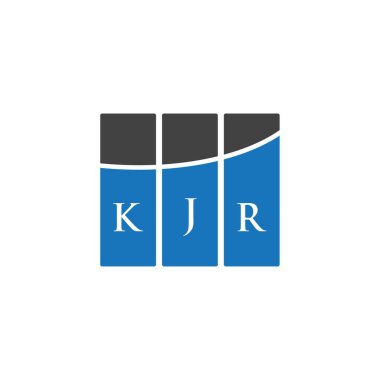 KJR harf logo tasarımı Beyaz arka planda. KJR yaratıcı harflerin baş harfleri logo kavramı. KJR harf tasarımı.