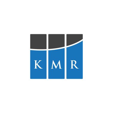 Beyaz arkaplanda KMR harfi logo tasarımı. KMR yaratıcı harflerin baş harfleri logo kavramı. KMR harf tasarımı.