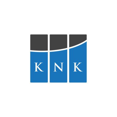 Beyazların arka planında KNK harf logosu tasarımı. KNK yaratıcı harflerin baş harfleri logo kavramı. KNK harf tasarımı.
