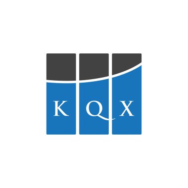 Beyaz arkaplanda KQX harf logosu tasarımı. KQX yaratıcı harflerin baş harfleri logo kavramı. KQX harf tasarımı.