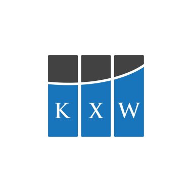 Beyaz arkaplanda KXW harf logosu tasarımı. KXW yaratıcı harflerin baş harfleri logo kavramı. KXW harf tasarımı.