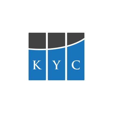 Beyaz arka planda KYC harf logosu tasarımı. KYC yaratıcı harflerin baş harfleri logo kavramı. KYC harf tasarımı. KYC harf logo tasarımı. Beyazların arka planında. KYC yaratıcı harflerin baş harfleri logo kavramı. KYC harf tasarımı. KYC beyaz geri Grou üzerine logo tasarımı.