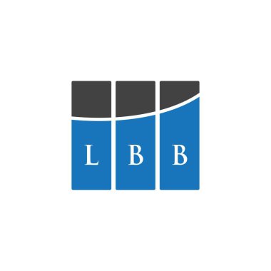 Beyaz arka planda LBB harfi logo tasarımı. LBB yaratıcı harflerin baş harfleri logo kavramı. LBB harf tasarımı.