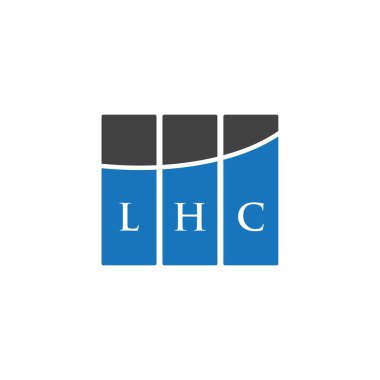 Beyaz arkaplanda LHC harf logosu tasarımı. BHÇ yaratıcı harflerin baş harfleri logo konsepti. LHC harf tasarımı.