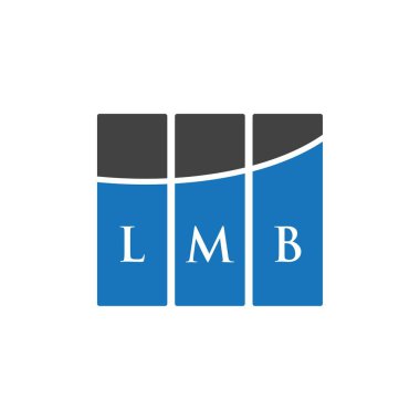 Beyaz arka planda LMB harfi logo tasarımı. LMB yaratıcı harflerin baş harfleri logo kavramı. LMB harf tasarımı.