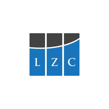 Beyaz arkaplanda LZC harf logosu tasarımı. LZC yaratıcı harflerin baş harfleri logo konsepti. LZC harf tasarımı.