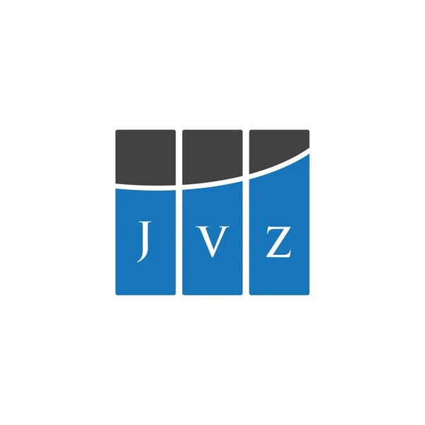 白を基調としたJvzレターロゴデザイン Jvzクリエイティブイニシャルレターロゴコンセプト Jvzレターデザイン — ストックベクタ