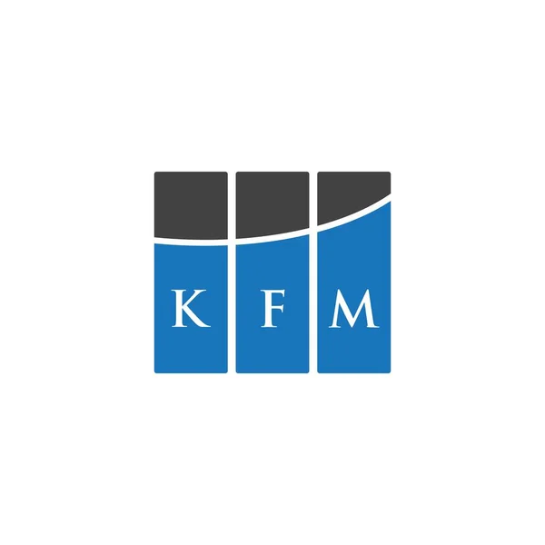 Projeto Logotipo Carta Kfm Fundo Branco Kfm Iniciais Criativas Conceito —  Vetores de Stock