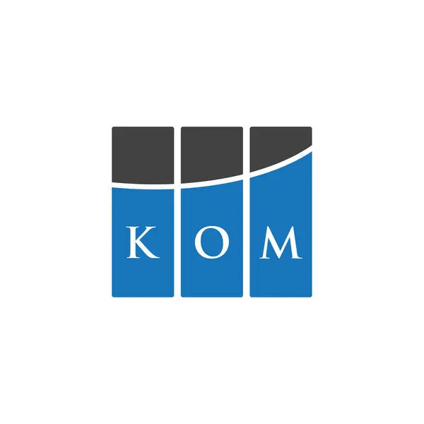 Kom 배경에 디자인을 Kom 크리에이티브 이니셜은 개념이다 Kom 디자인 — 스톡 벡터