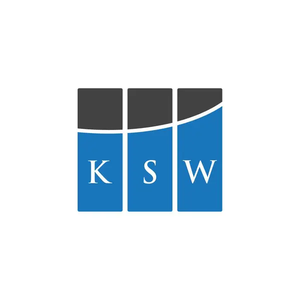 Ksw Letter Logo Design White Background Ksw Creative Initials Letter — Stock Vector