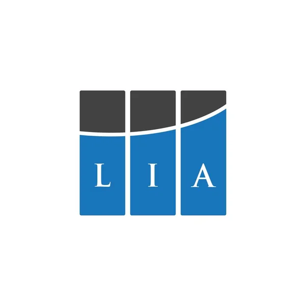 Lia Letter Logo Design White Background Lia Creative Initials Letter — Stock vektor