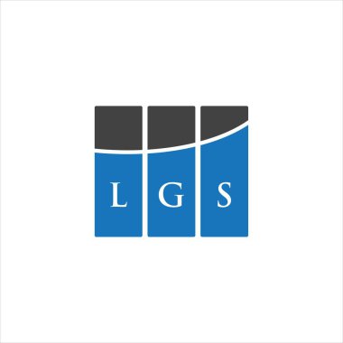 Beyaz arka planda LGS harfi logo tasarımı. LGS yaratıcı harfler logosu konsepti. LGS harf tasarımı.
