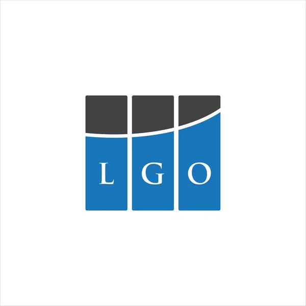 Beyaz arka planda LGO harfi logo tasarımı. LGO yaratıcı harfler logosu konsepti. LGO harf tasarımı.