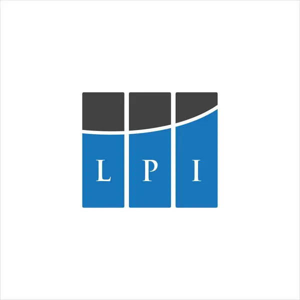 Lpi Brev Logotyp Design Vit Bakgrund Lpi Kreativa Initialer Brev — Stock vektor
