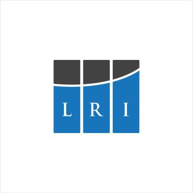 Beyaz arka planda LRI harf logosu tasarımı. LRI yaratıcı harflerin baş harfleri logo kavramı. LRI harf tasarımı.