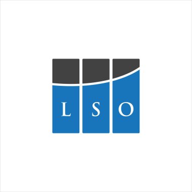 Beyaz arka planda LSO harfi logo tasarımı. LSO yaratıcı harfler logosu konsepti. LSO harf tasarımı.