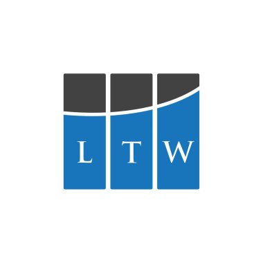 Beyaz arka planda LTW harf logosu tasarımı. LTW yaratıcı harflerin baş harfleri logo kavramı. LTW harf tasarımı.