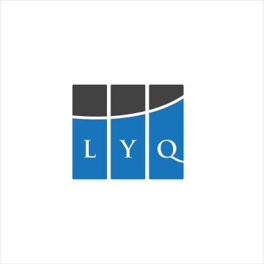 Beyaz arka planda LYQ harf logosu tasarımı. LYQ yaratıcı harflerin baş harfleri logo kavramı. LYQ harf tasarımı.