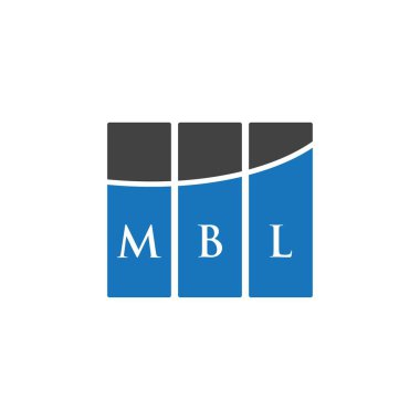 Beyaz arkaplanda MBL harf logosu tasarımı. MBL yaratıcı harflerin baş harfleri logo kavramı. MBL harf tasarımı.