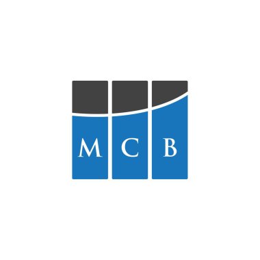 Beyaz arka planda MCB harfi logo tasarımı. MCB yaratıcı harflerin baş harfleri logo kavramı. MCB harf tasarımı.