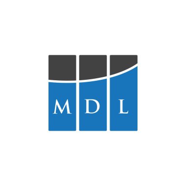 Beyaz arkaplanda MDL harf logosu tasarımı. MDL yaratıcı harflerin baş harfleri logo kavramı. MDL harf tasarımı.
