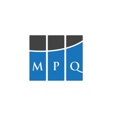 Beyaz arkaplanda MPQ harfi logo tasarımı. MPQ yaratıcı harflerin baş harfleri logo kavramı. MPQ harf tasarımı.