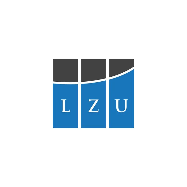 Lzu Lettera Logo Design Sfondo Bianco Lzu Creativo Iniziali Lettera — Vettoriale Stock