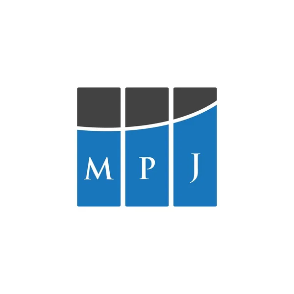 白を基調としたMpjレターロゴデザイン Mpjクリエイティブイニシャルレターロゴコンセプト Mpj手紙のデザイン白を基調としたMpj手紙のロゴデザイン Mpjクリエイティブイニシャルレターロゴコンセプト Mpj Letter Designmpj Letter Logo Design — ストックベクタ
