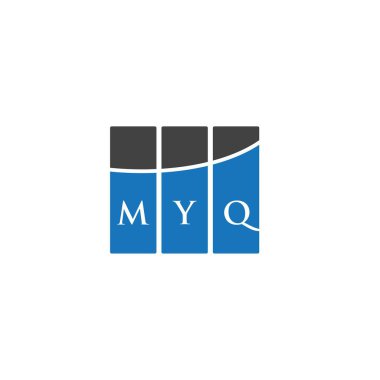Beyaz arka planda MYQ harf logosu tasarımı. MYQ yaratıcı harflerin baş harfleri logo kavramı. MYQ harf tasarımı.