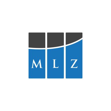 Beyaz arkaplanda MLZ harf logosu tasarımı. MLZ yaratıcı harf logosu konsepti. MLZ harf tasarımı.