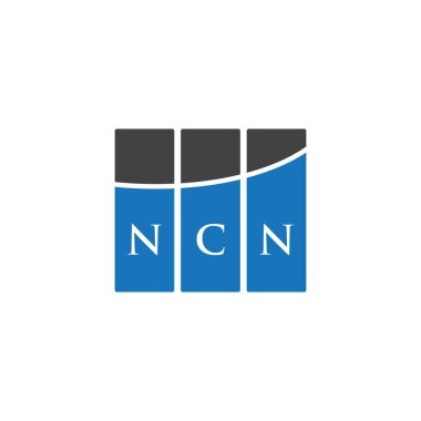 Beyaz arka planda NCN harf logosu tasarımı. NCN yaratıcı harflerin baş harfleri logo kavramı. NCN harf tasarımı.